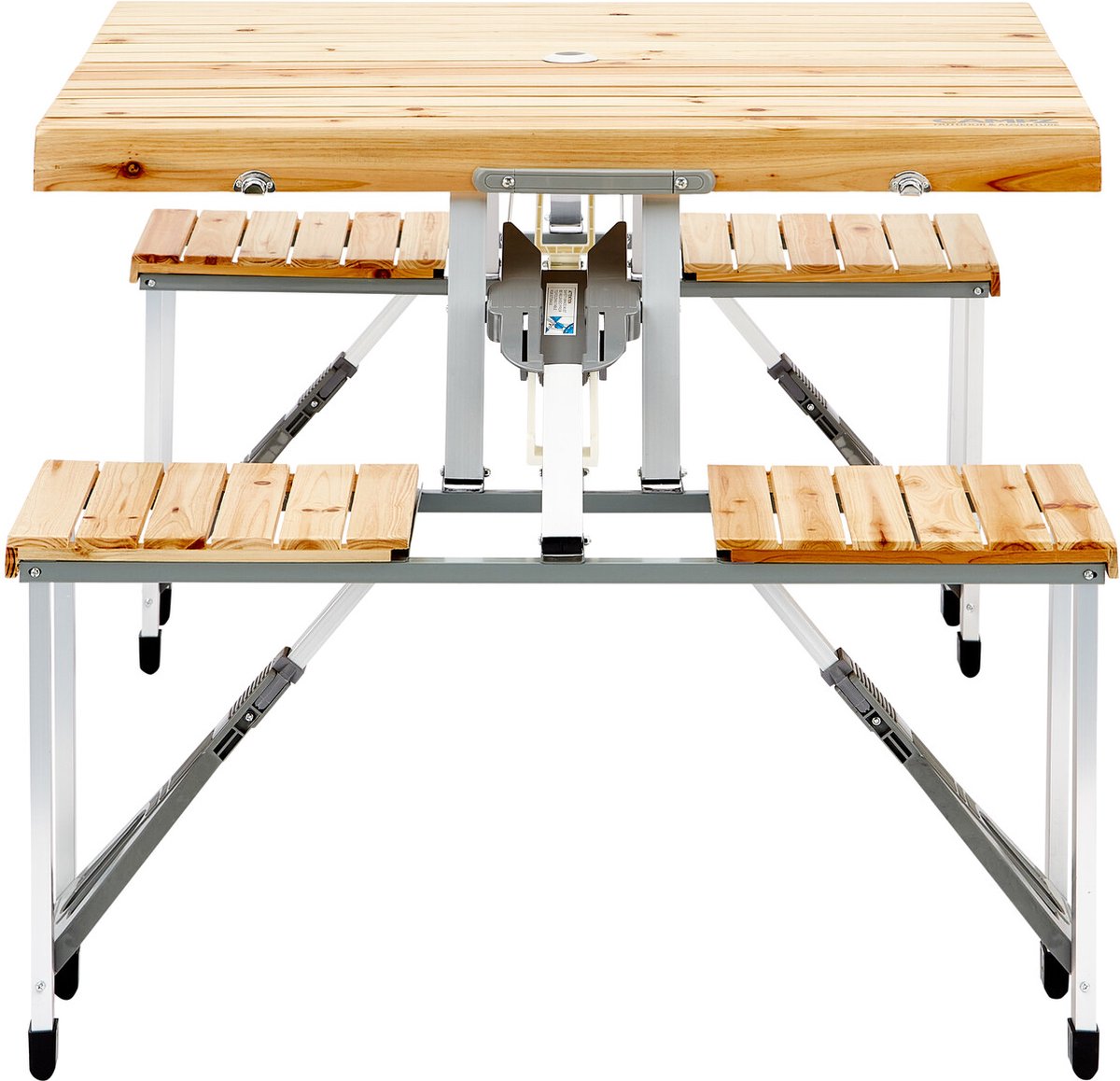  CAMPZ Fir Wood Picknicktafel, Bruin/grijs
