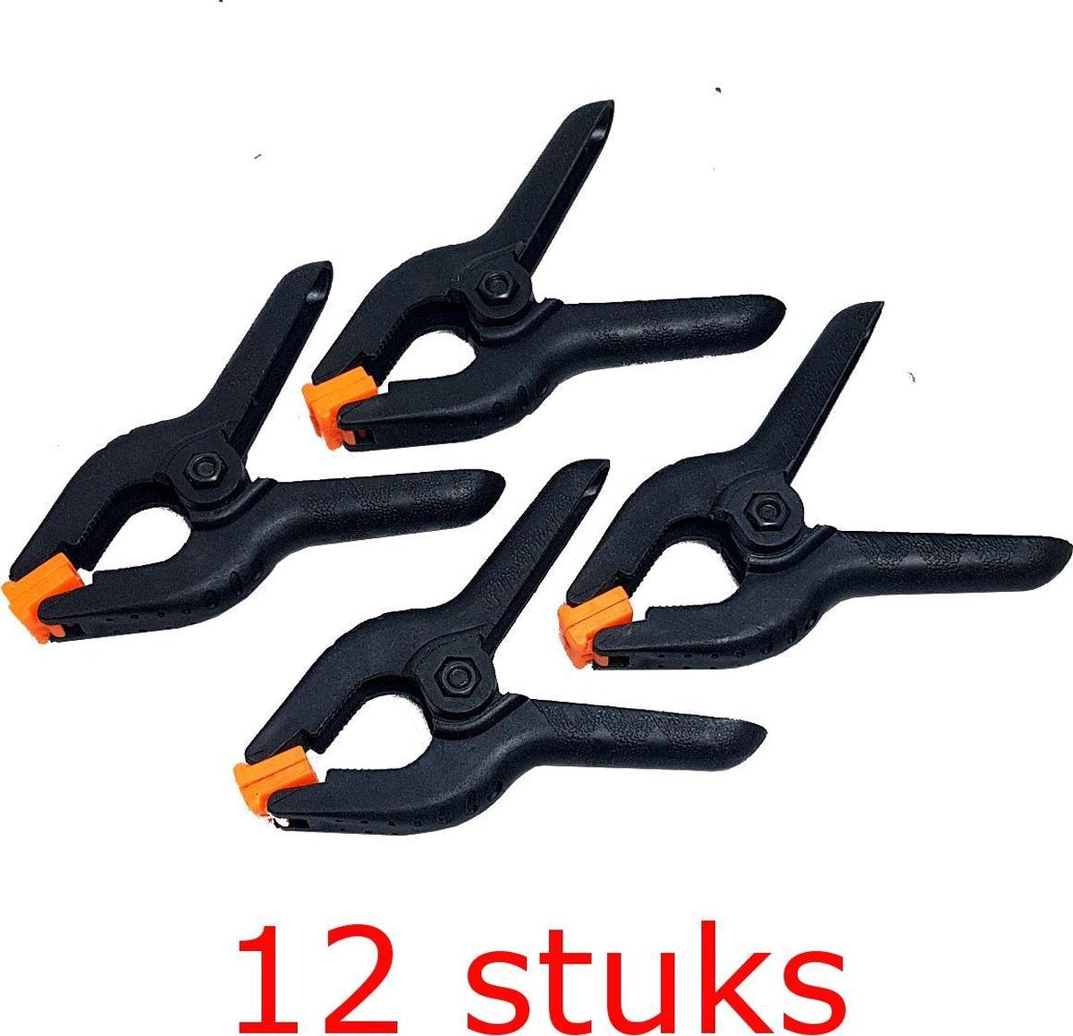 Merkloos 12x Kunststof 9,5 Cm Kleine Marktklem Lijmklem Zeilklem Klem Clam Spanwijdte 4 Cm