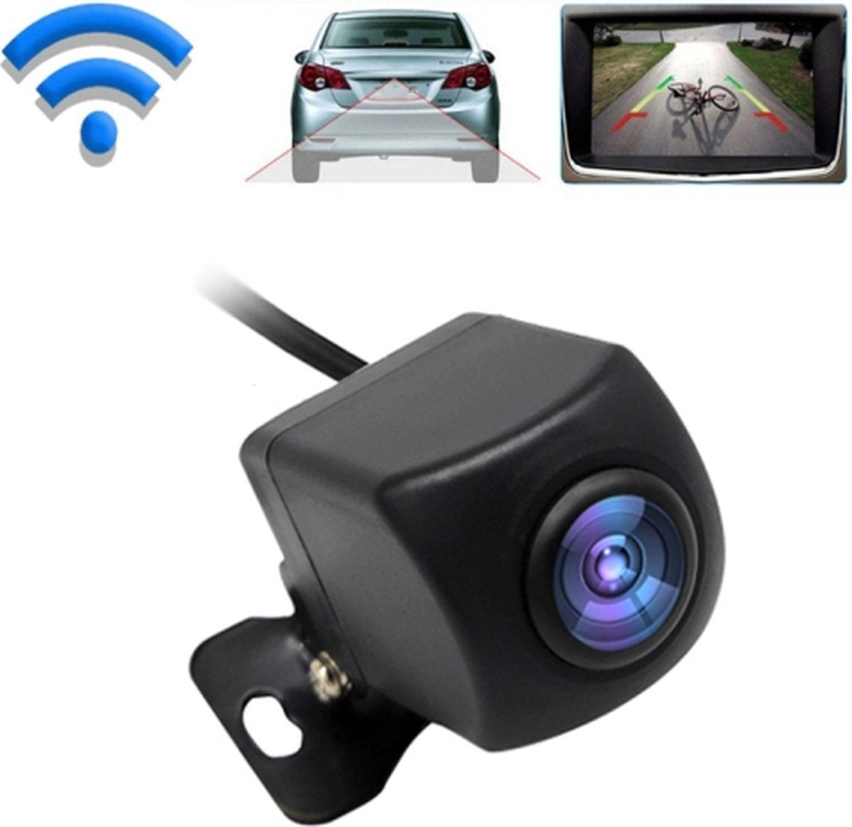 Merkloos Auto WiFi Draadloze Achteruitrijcamera Back-up Achteruitrijcamera Groothoek Blind Spot Camera