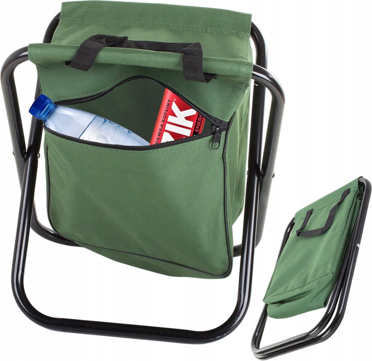  Viskrukje - Visserstoel - Campingstoel - Toeristen Visstoel - Reiskruk - Zak Met Ritssluiting - Opvouwbaar - Draagbaar - 26 CM - Rheme