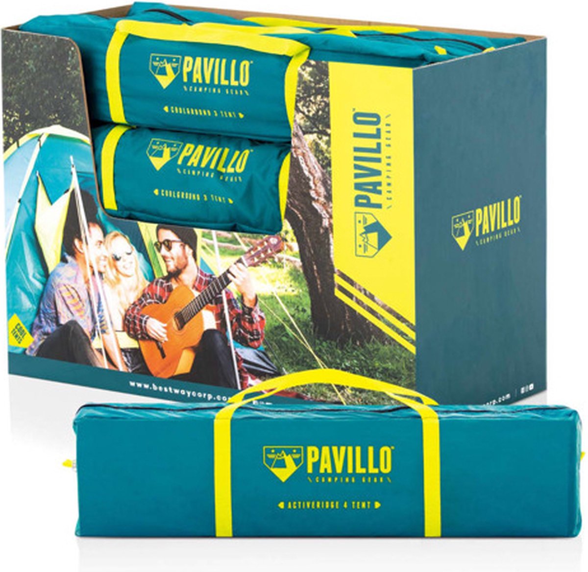  Pavillo Tent Coolground X3 Luifel - Groen - 3 Persoons