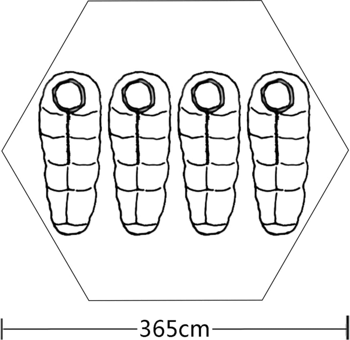  VidaXL Tent 4-persoons Grijs