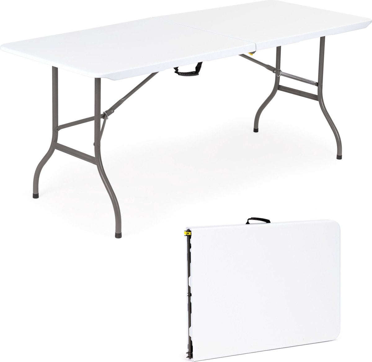  Inklapbare Tafel - Opklaptafel - 180x70x73,5 Cm - Wit
