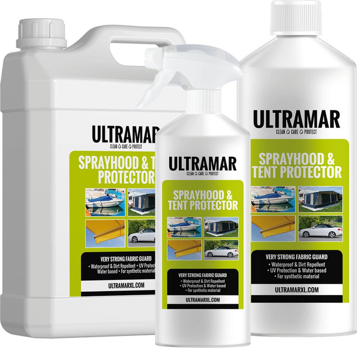  Ultramar - Sprayhood &amp; Tent Protector 2,5L - Impregneermiddel Voor Bootkap, Tent, Cabriodak - Maakt Waterdicht En Geeft Extra Bescherming