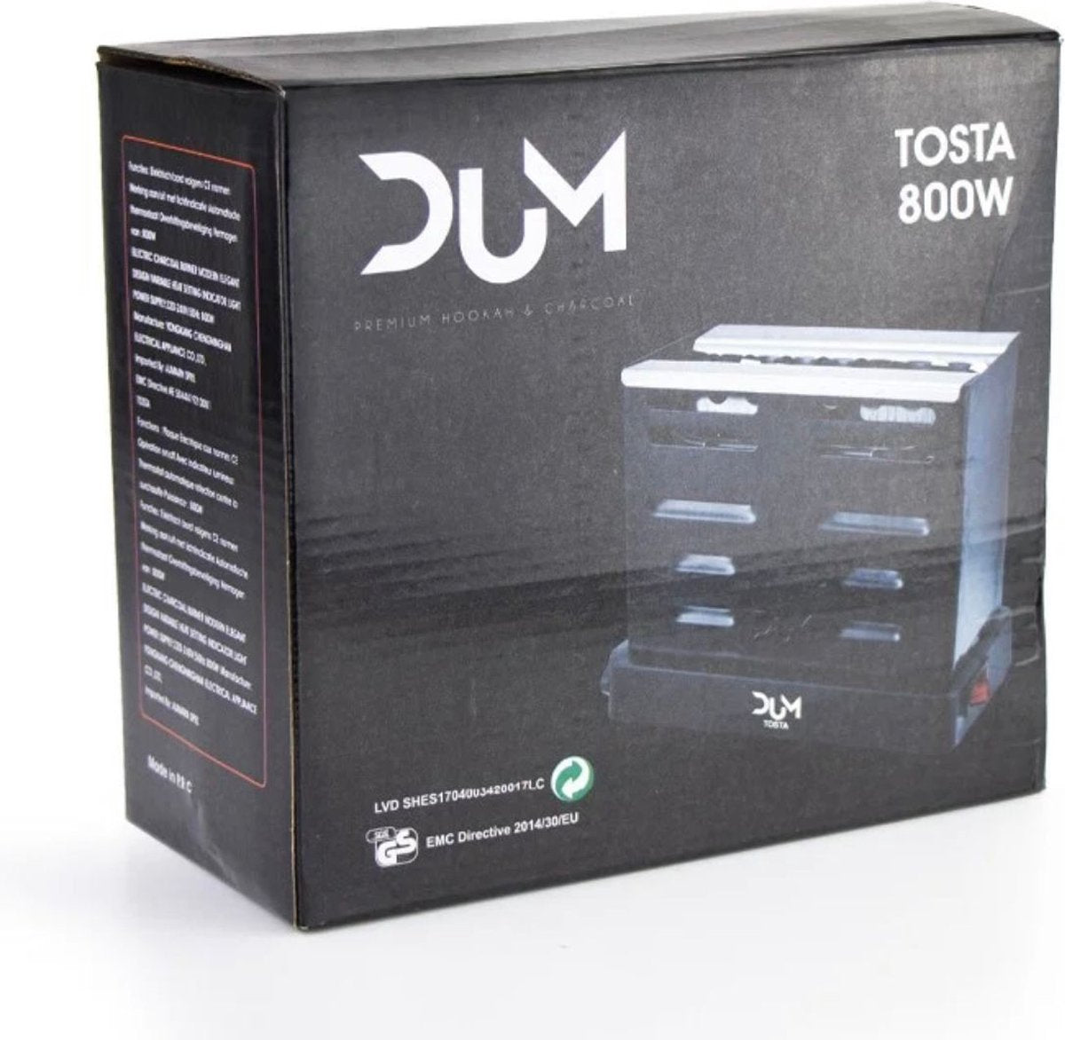  Kolenbrander Elektrische Dum Tosta - Kolenstarter - 800 Watt - Kolenverhitter - Kolen Opwarmen - Kooltjes - Kolen - Coco - Verwarmer - Amy Deluxe - Camping Kooktoestel - Kooktoestel Camping - Kookplaat -BBQ Starter – Shisha - Waterpijp
