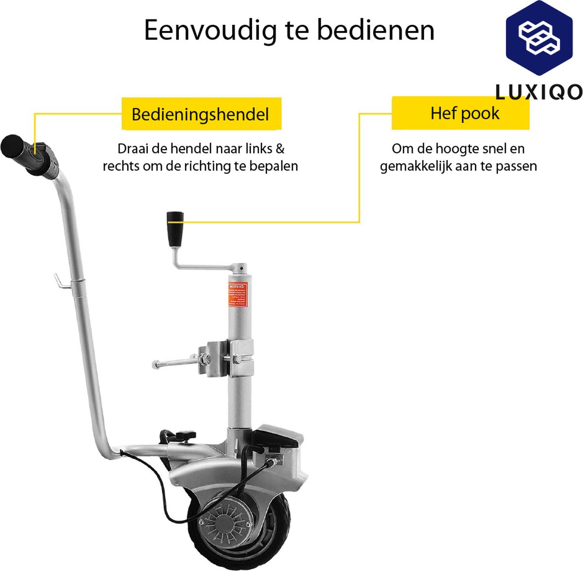  Luxiqo® Elektrisch Neuswiel – Gemotoriseerd Neuswiel – Caravan Mover – Neuswiel Mover – Caravan Neuswiel – Trailer Verplaatser – Elektrische Aanhanger – 350 W – Tot 2270 KG