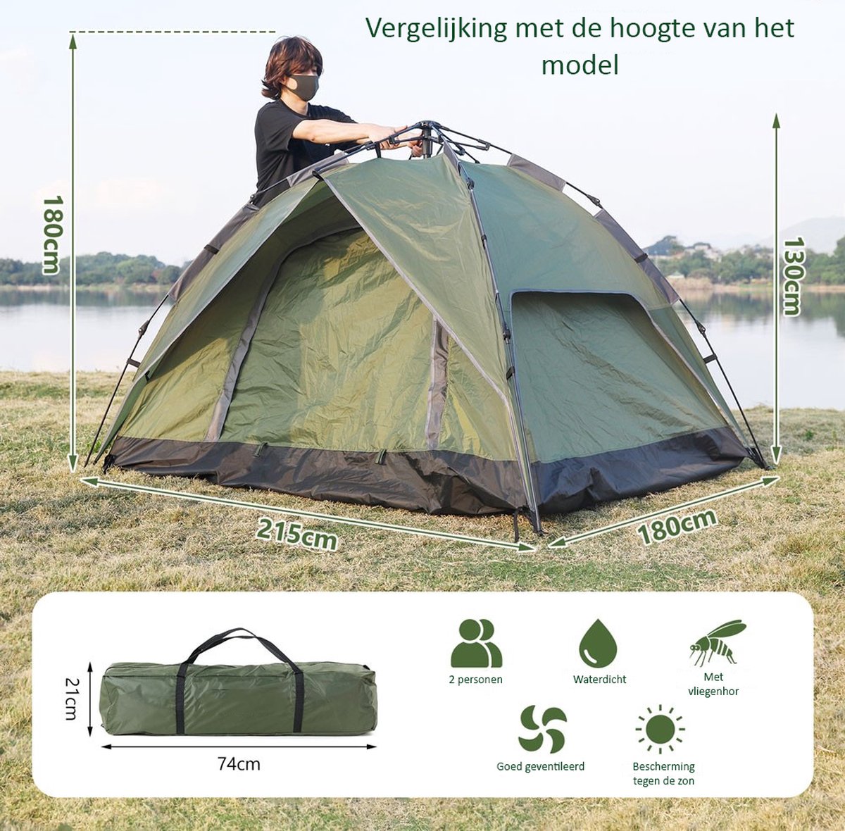  Sens Design Pop Up Tent - Tent - 2-3 Personen
