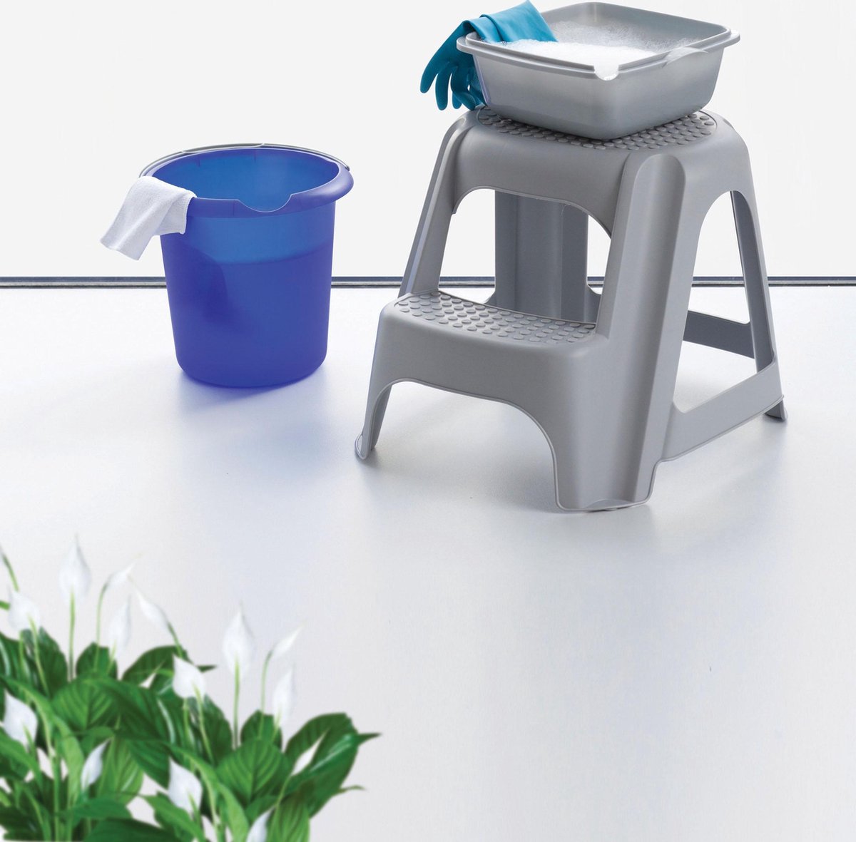  Curver One Step Opstapje Krukje - Lichtgrijs