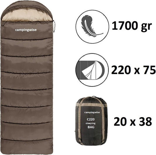  Campingwise All Season Slaapzak - Incl. Handige Opbergzak