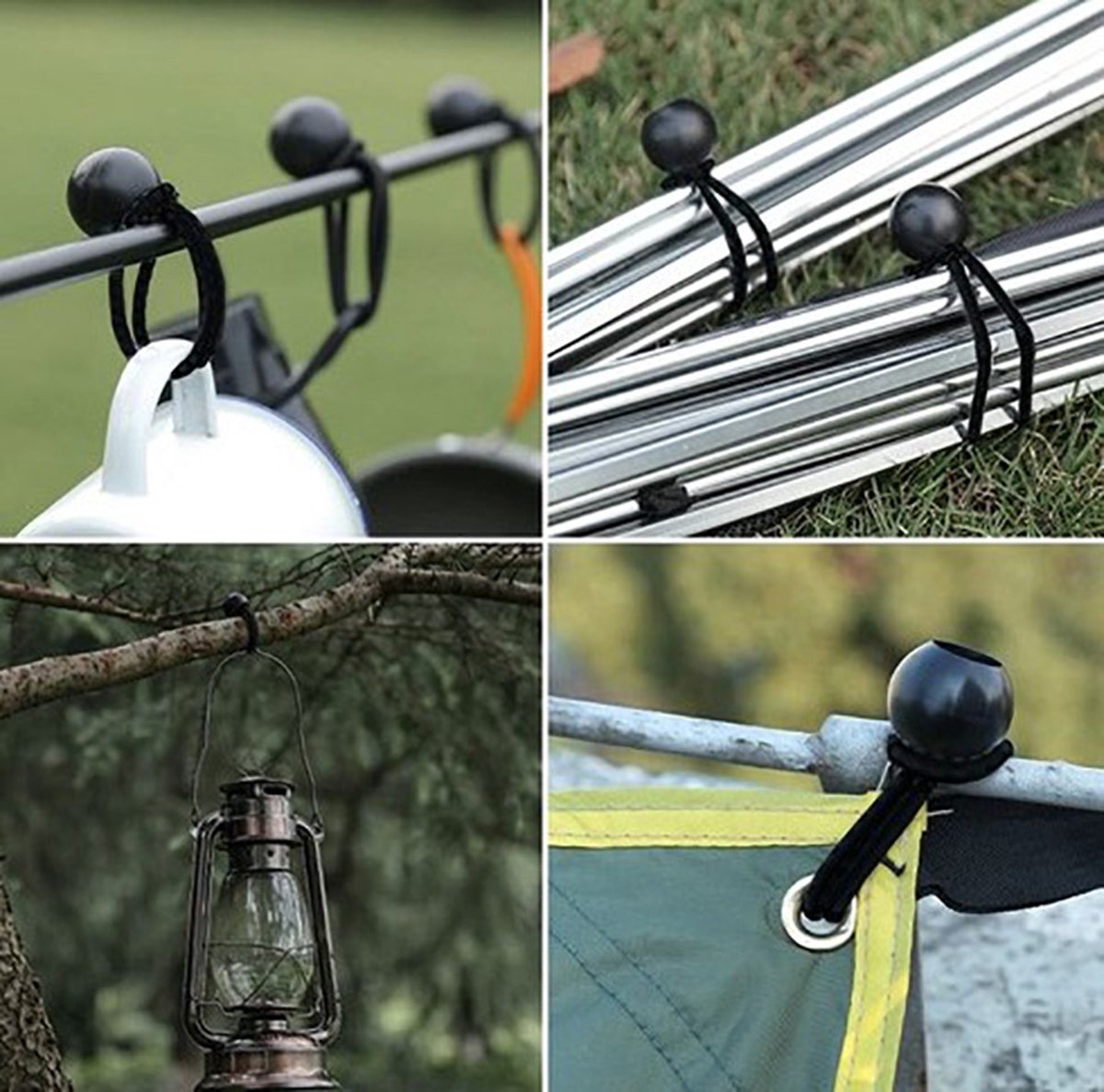 Merkloos Zeilspanner Met Bal - Spanrubbers Elastieken - Tentspanner Spanelastiek 16-30 CM - 10 Stuks - Spanband Rubber Voor Bootzeil/Zeil/Spandoeken/Schaduwdoek/Aanhangwagen -Tent Koord Spanners