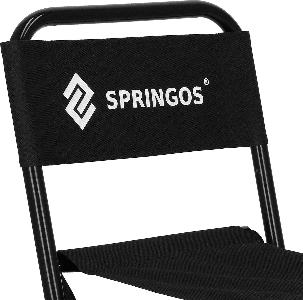  Springos Campingstoel | Kampeerstoel | Vouwstoel | Klapstoel | Zwart