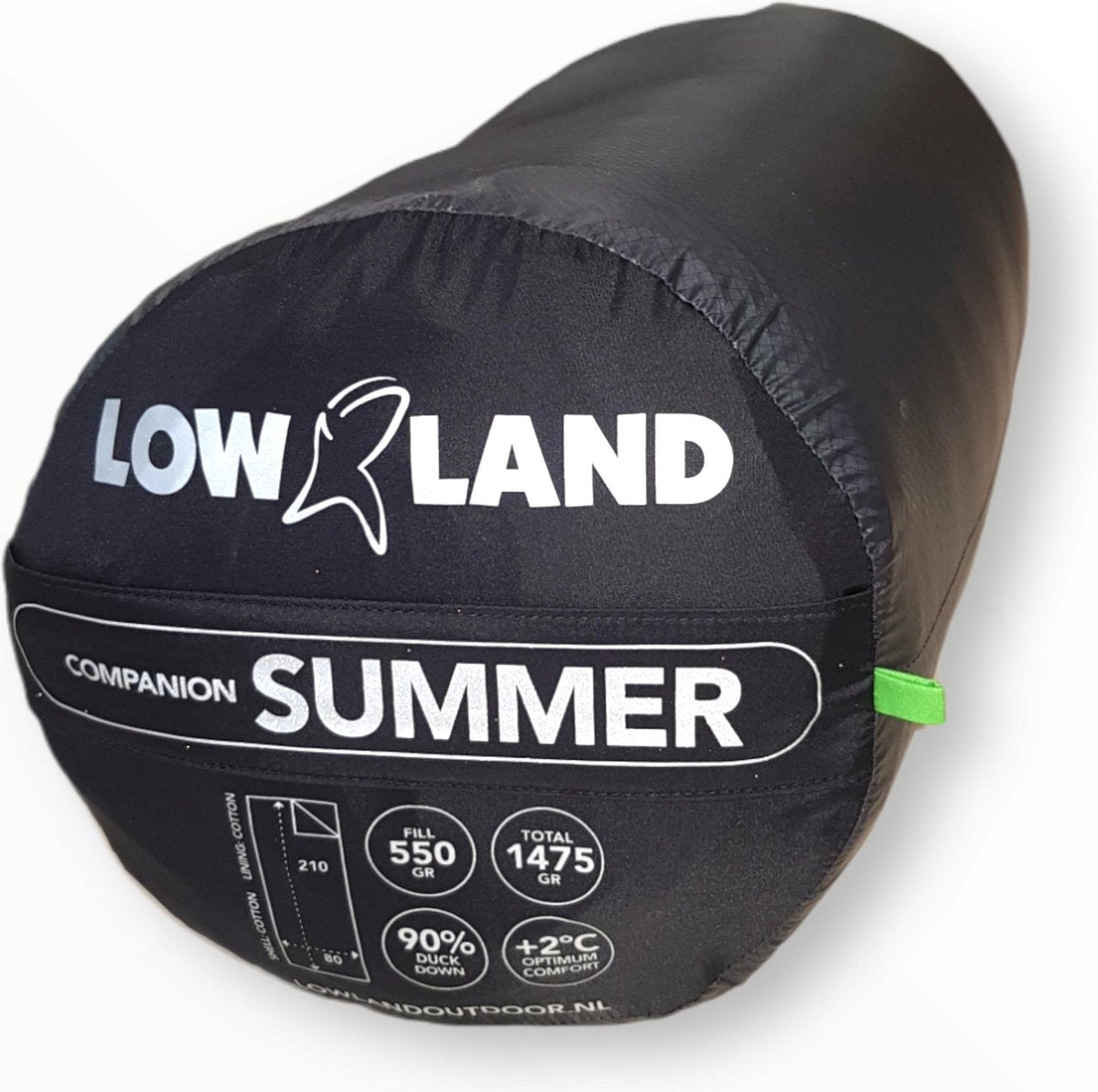  Lowland Outdoor Companion Summer Slaapzak - Dekenmodel Slaapzak - 210 X 80 Cm - Groen