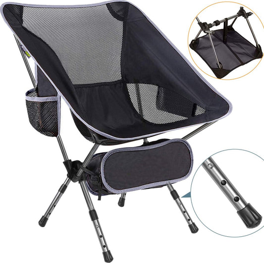  Smartpeas Campingstoel Van Stevig 600D Polyester En Aluminium - Lichtgewicht En Opvouwbaar - Camping Gadget Inclusief Zijzakken +Plus: Strandmat &amp; Draagtas