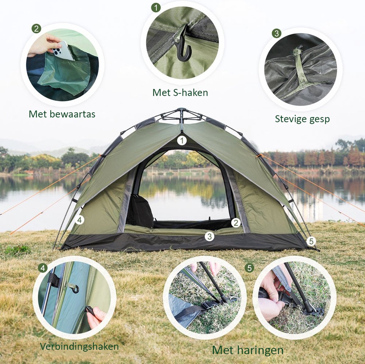  Sens Design Pop Up Tent - Tent - 2-3 Personen