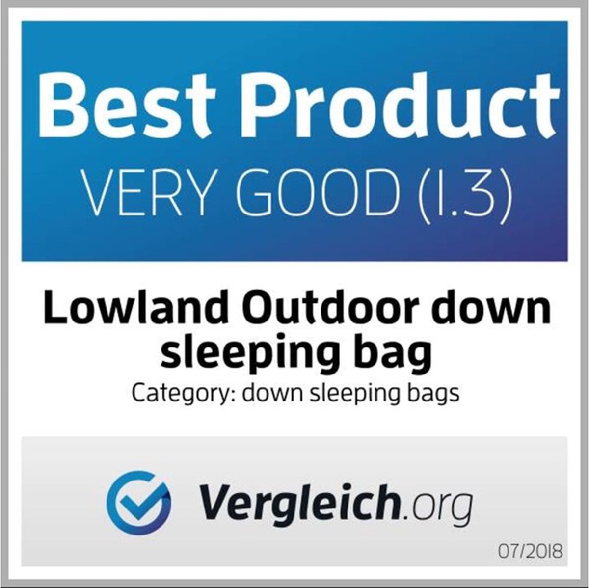  LOWLAND OUTDOOR® Donzen Slaapzak - Super Compact Blanket - 210 X 80 Cm - 590gr +8°C