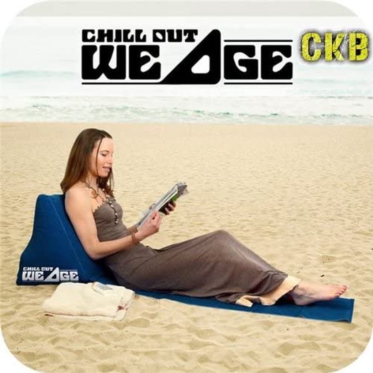  CKB LTD - Chill Out - Luchtbed - Campingstoel - Wedge Opblaasbare Ligstoel - Blauw Strandstoel 1 Persoons Volwassen Luchtbedden Kampeerstoel Vouwstoel Stoel Slaapmatje Slaapmatten Opvouwbaar Volwassenen Tuinstoel Opblaasstoel Kampeerstoelen Lucht