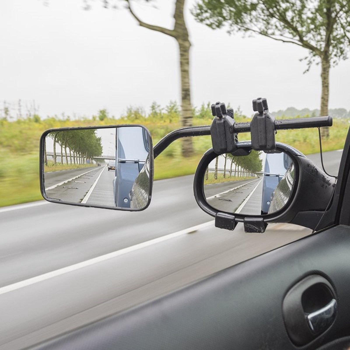 PROPLUS Pro Plus Caravanspiegel - Deluxe - Universeel Voor Links En Rechts - Zwart