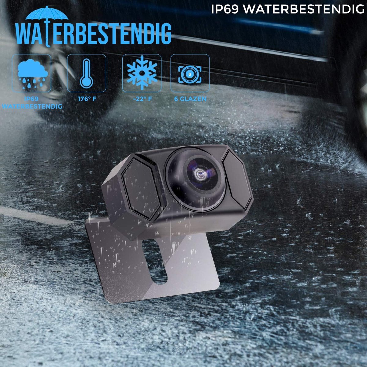  Nince ARC1 Draadloze Achteruitrijcamera Draadloos 2022 Model - 5 Inch Digitale Achteruit Rijcamera Met IR Nachtzicht - 2 Kanaals