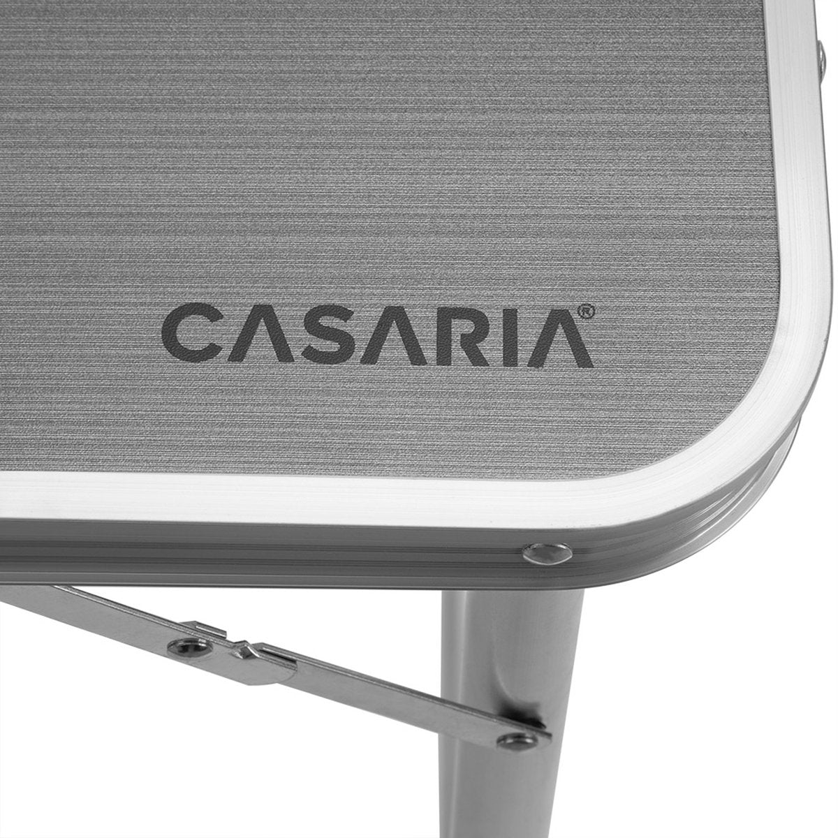 Casaria Campingtafel – Inklapbaar Verstelbaar - 120x60x70 Cm Grijs