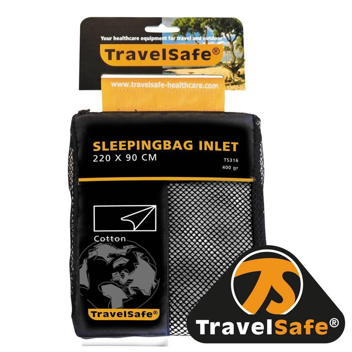  Travelsafe Cotton Inlet - Deken - 1pers. - Beige/ Brown