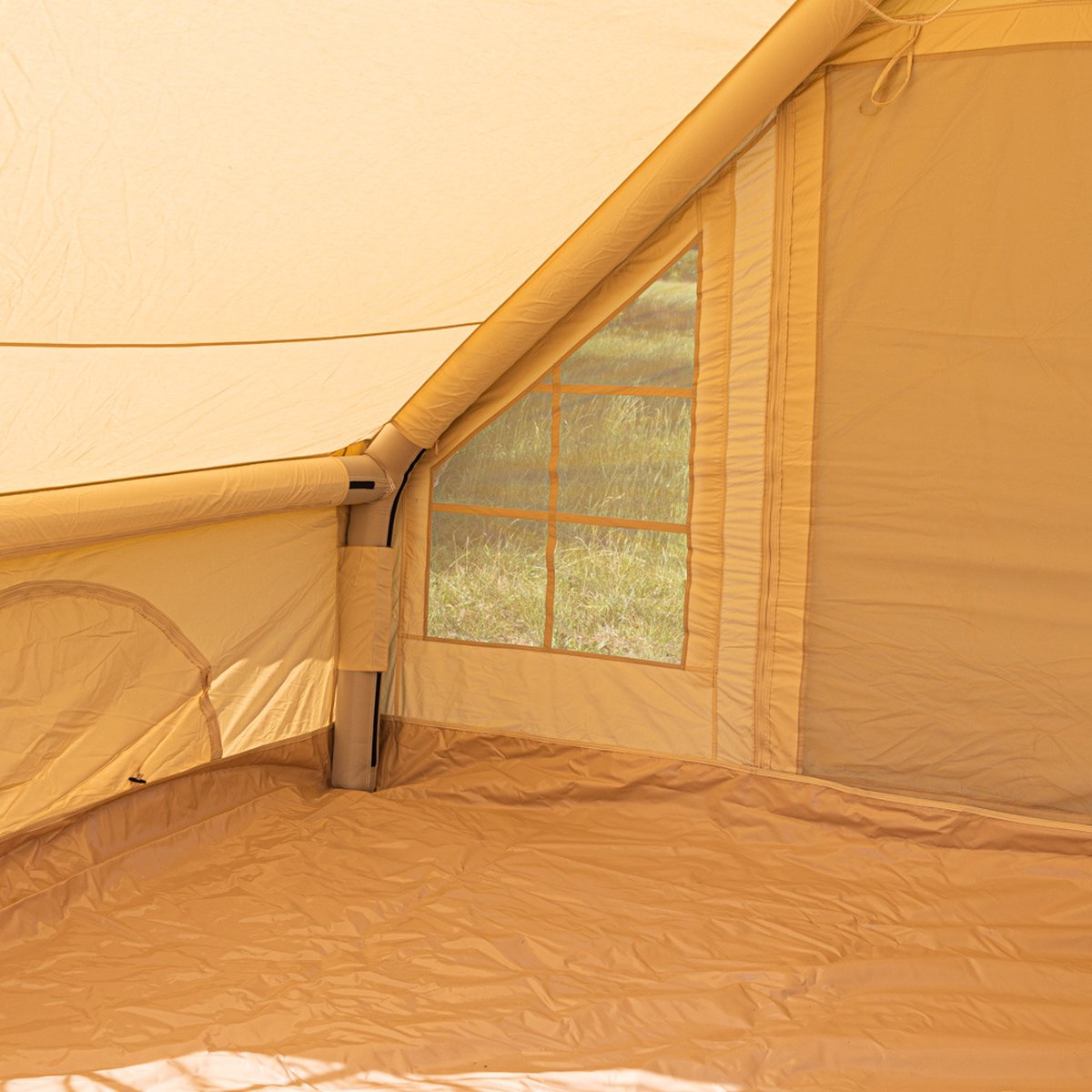  Opblaasbare Vier Persoons Tent Beige 300x200x210 Cm