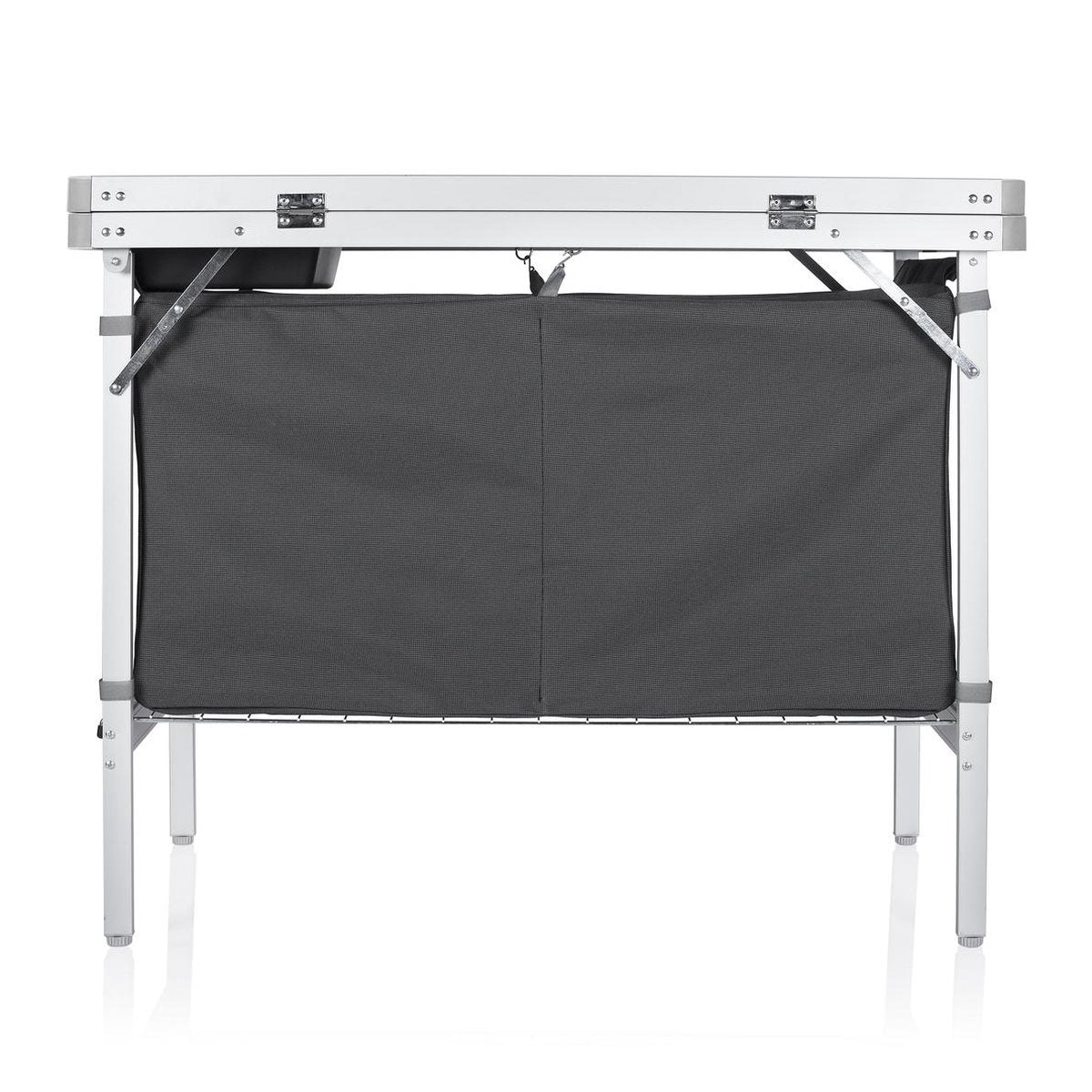  Campart Campingkeuken KI-0757 – Complete Keuken En Campingkast – Opvouwbaar En Inclusief Draagtas - Grijs