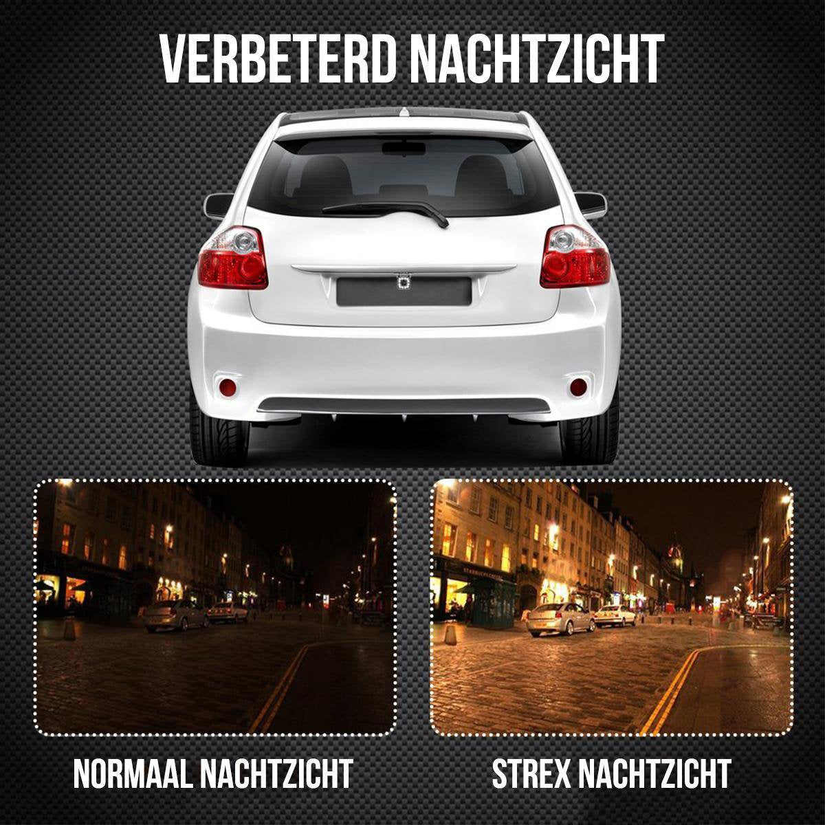  Strex Achteruitrijcamera - Universeel RCA - 12 LED Nachtzicht - IP68 Waterdicht - Achteruitrij Camera Auto