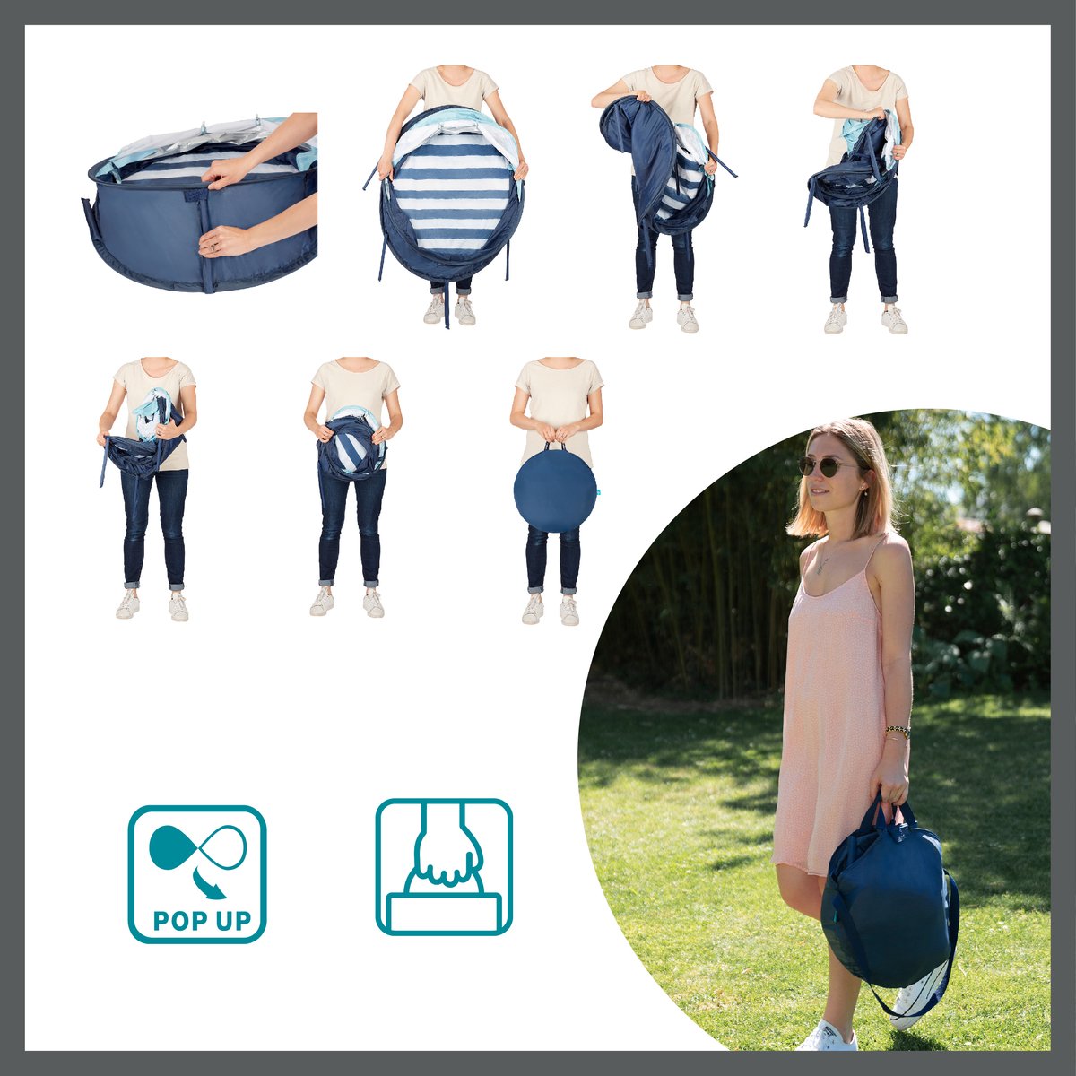  Babymoov Babyni Speelruimte &amp; Extra Bedje Anti-UV FPS 50+ Marinière