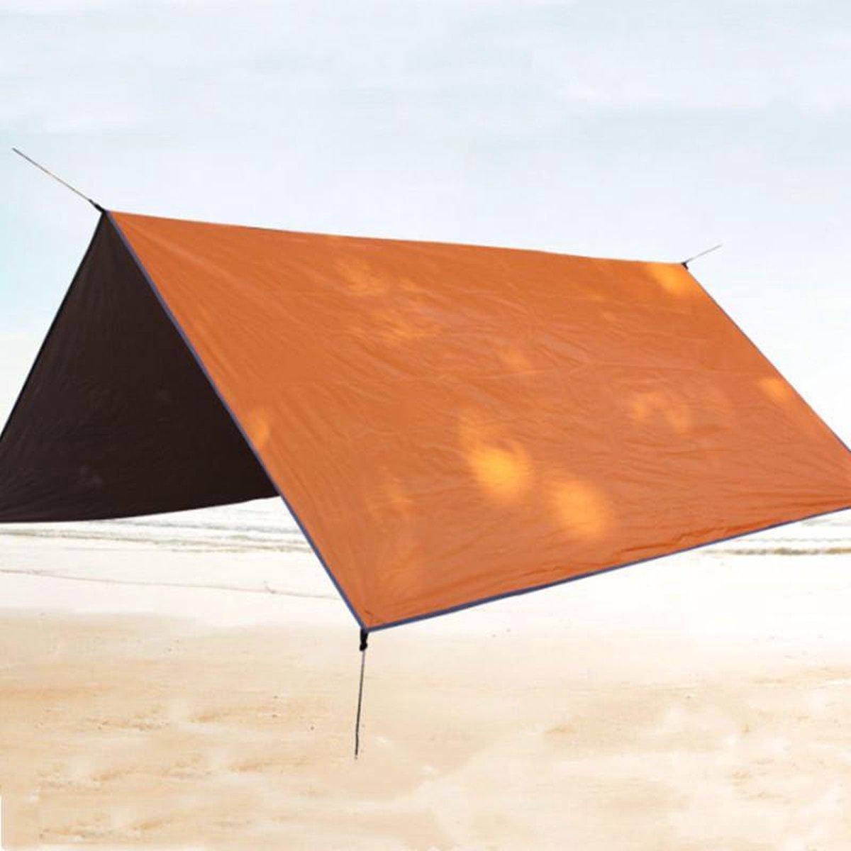 Merkloos TDR - Outdoor Draagbaar Zonnescherm Met Opbergtas - Waterdicht-SPF - Tarps Voor Kamperen300 * 300cm - 3-4Personen - Orange