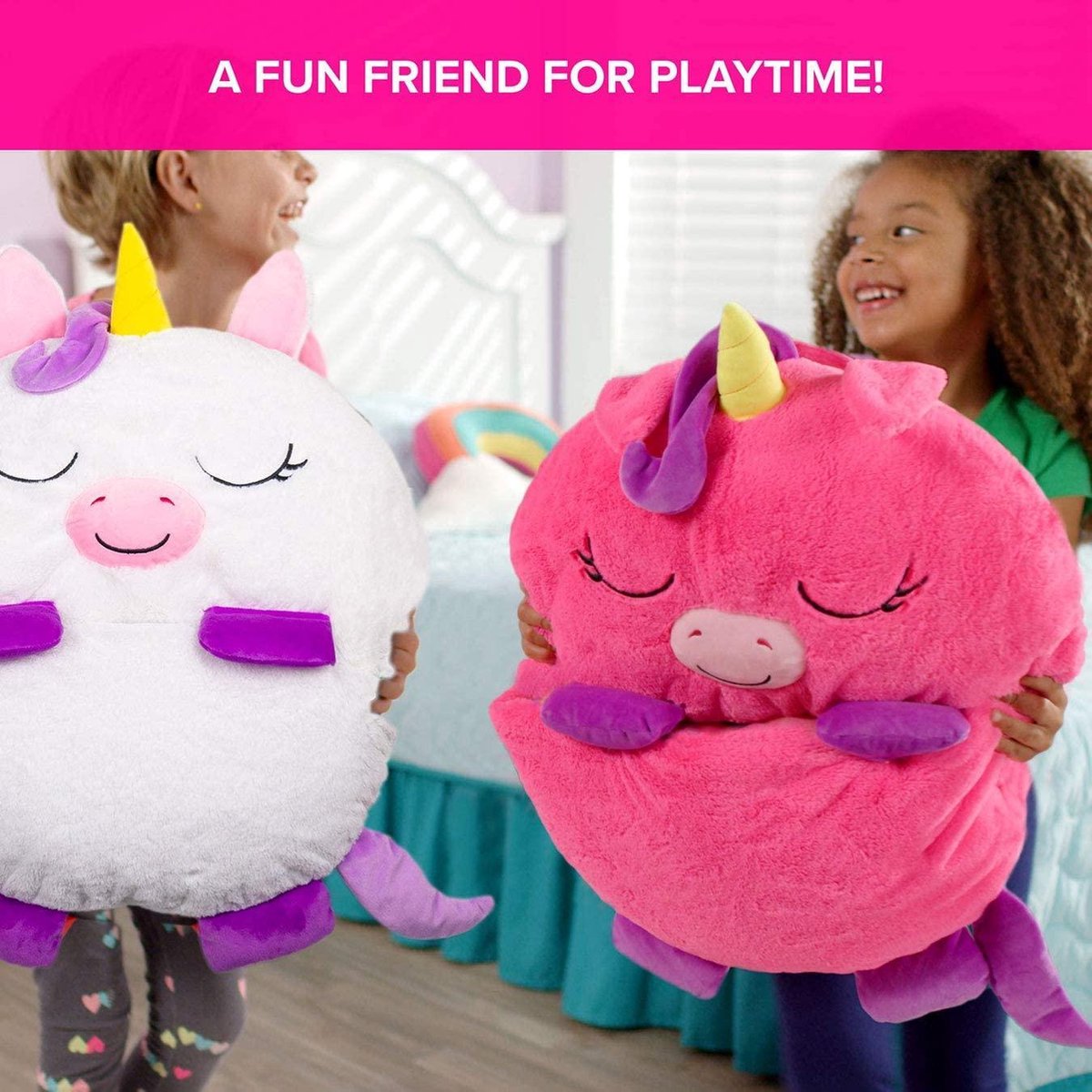  Unicorn Slaapzak -180 Cms | Kinderslaapzak | Slaapzak Junior | Nappers | Children Sleeping Bag | Kinderen Slaapzak | Super Soft 2 In 1 Fun Pillow &amp;Sleepy For Boys | Unicorn Slaapzak | Zachte Slaapzak | Knuffel Slaapzak | 2 In 1 Slaapzak | Kinderen