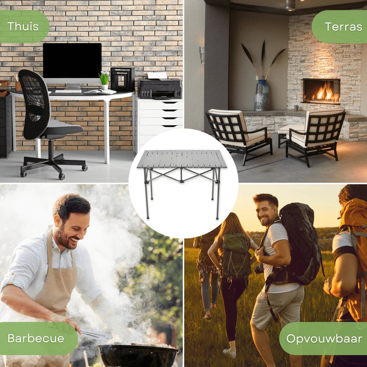  Campingtafel Inklapbaar En Opvouwbaar - Kampeertafel - Lichtgewicht Hittebestendig