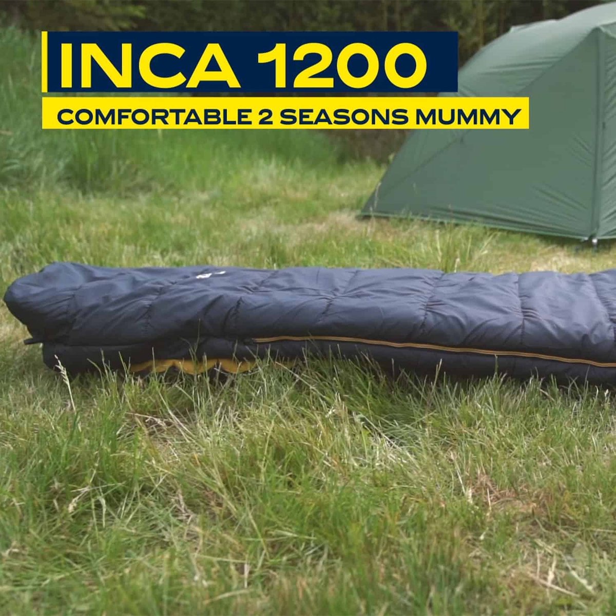  NOMAD® Inca 1200 Slaapzak | 210x80cm Blauw | Lichtgewicht &amp; Kwalitatief | Mummy Slaapzak | Incl Hoes