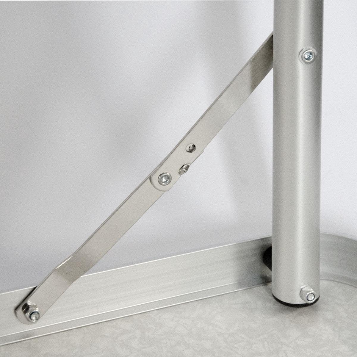  Aluminium Kampeertafel 120x60cm - Campingtafel Inklapbaar - 3-voudig Verstelbare Vouwtafel Antraciet