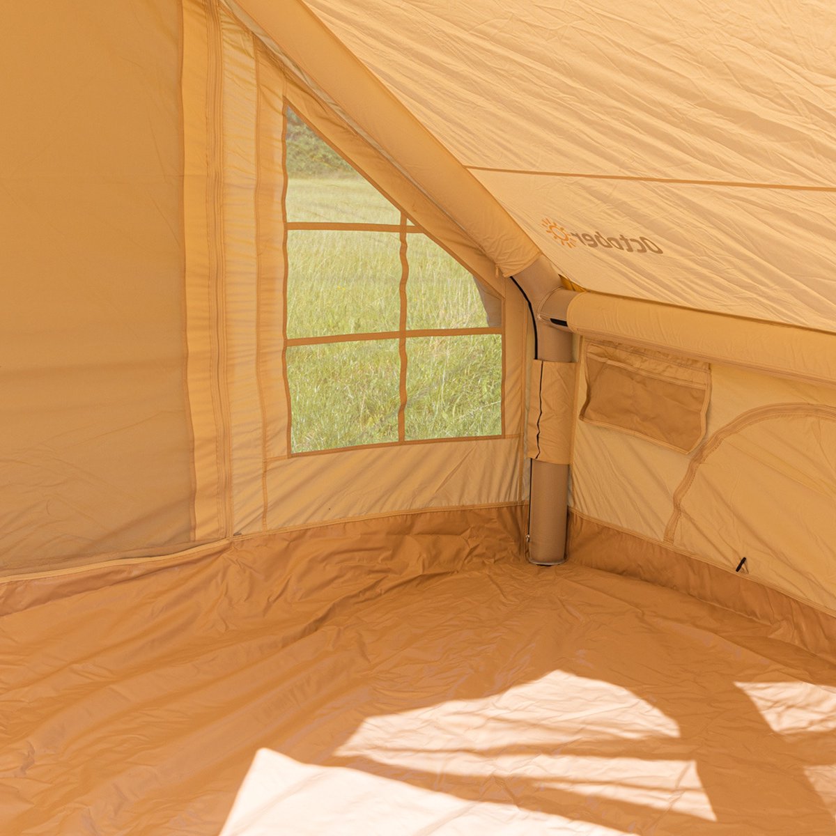  Opblaasbare Vier Persoons Tent Beige 300x200x210 Cm