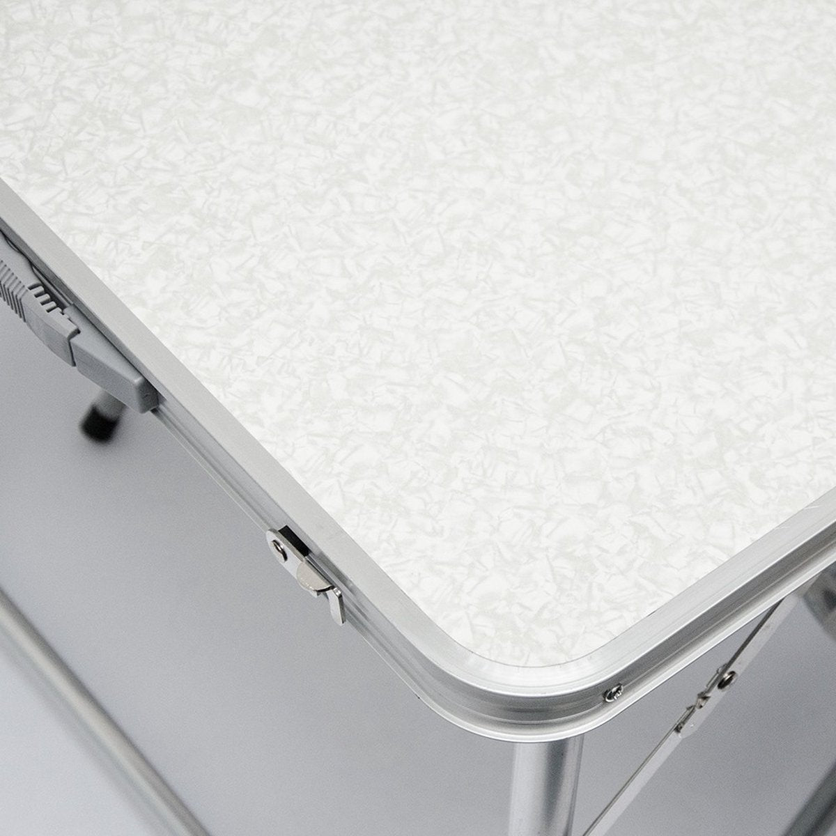  Inklapbare, In Hoogte Verstelbare Campingtafel 120x60x70cm Incl. 4 Inklapbare Krukken Campingtafel S