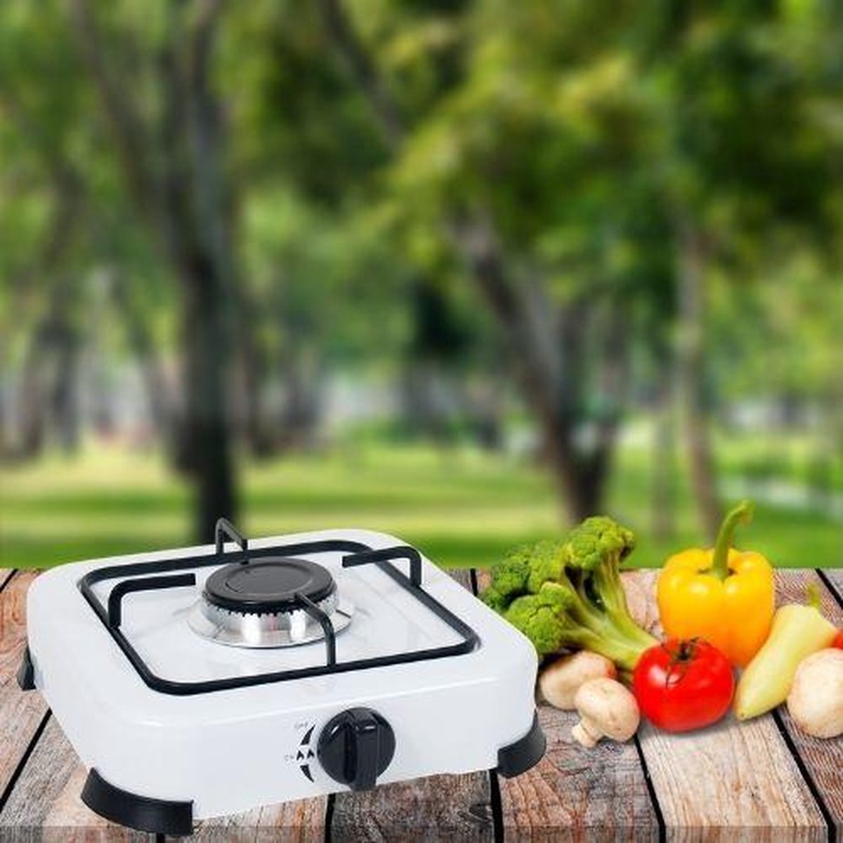  Orange85 Camping - Gaspit - Wit - 1 Pit - 26 Cm - Kamperen - Kooktoestel Camping - Koken