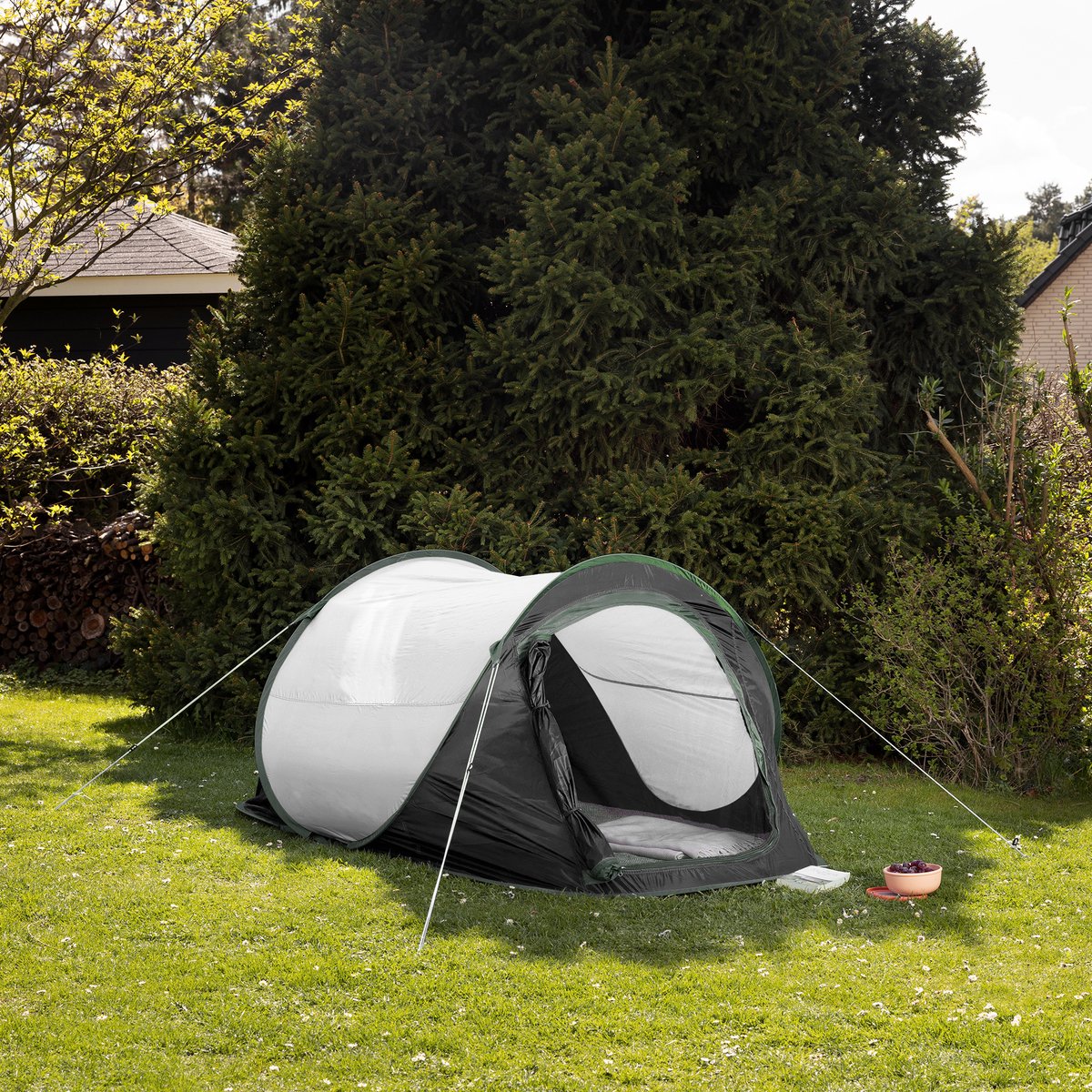  JEMIDI Tweepersoons Pop-up Tent - Opgooitent, Werptent Voor 2 Personen - Ideaal Als Festivaltent Of Kampeertent - Verschillende Kleuren
