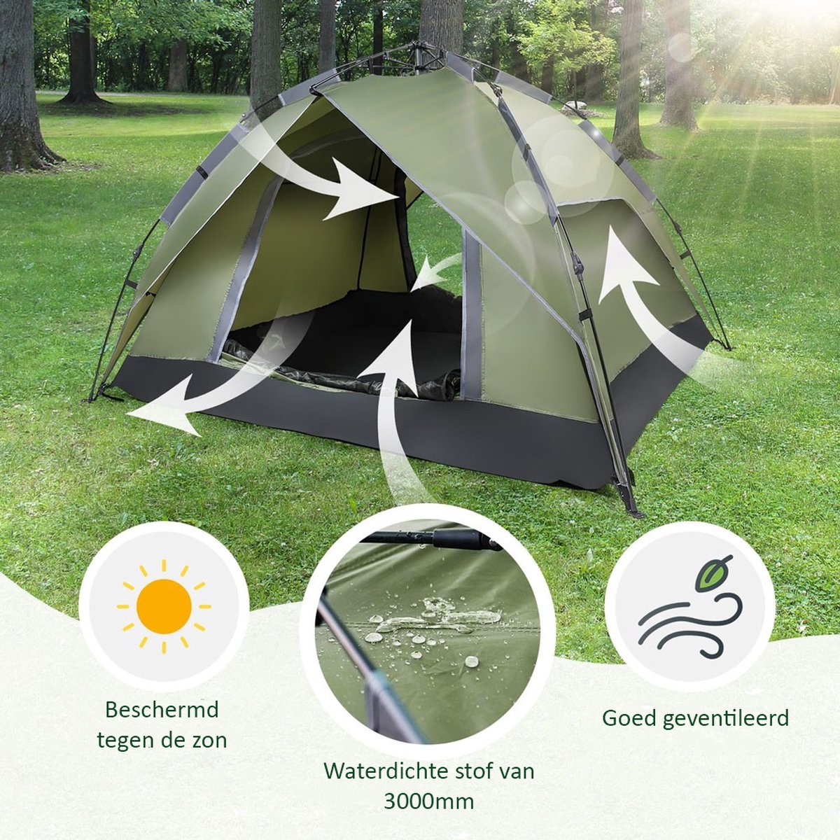  Sens Design Pop Up Tent - Tent - 2-3 Personen