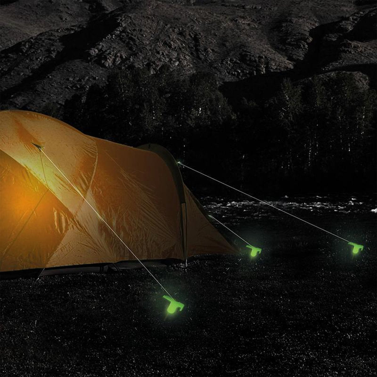 TEC Tentharing 24cm Met Kunststof Haak Glow-in-the-dark Set Van 6 Stuks