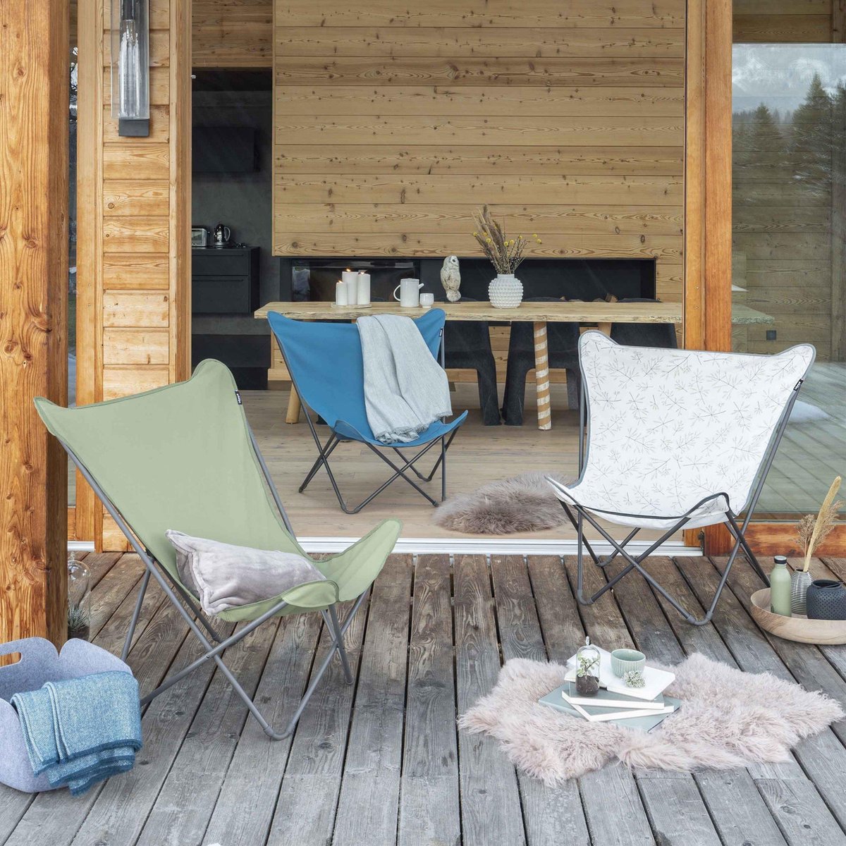  LAFUMA Pop Up XL - Vlinderstoel - Inklapbaar - Vert Kaki