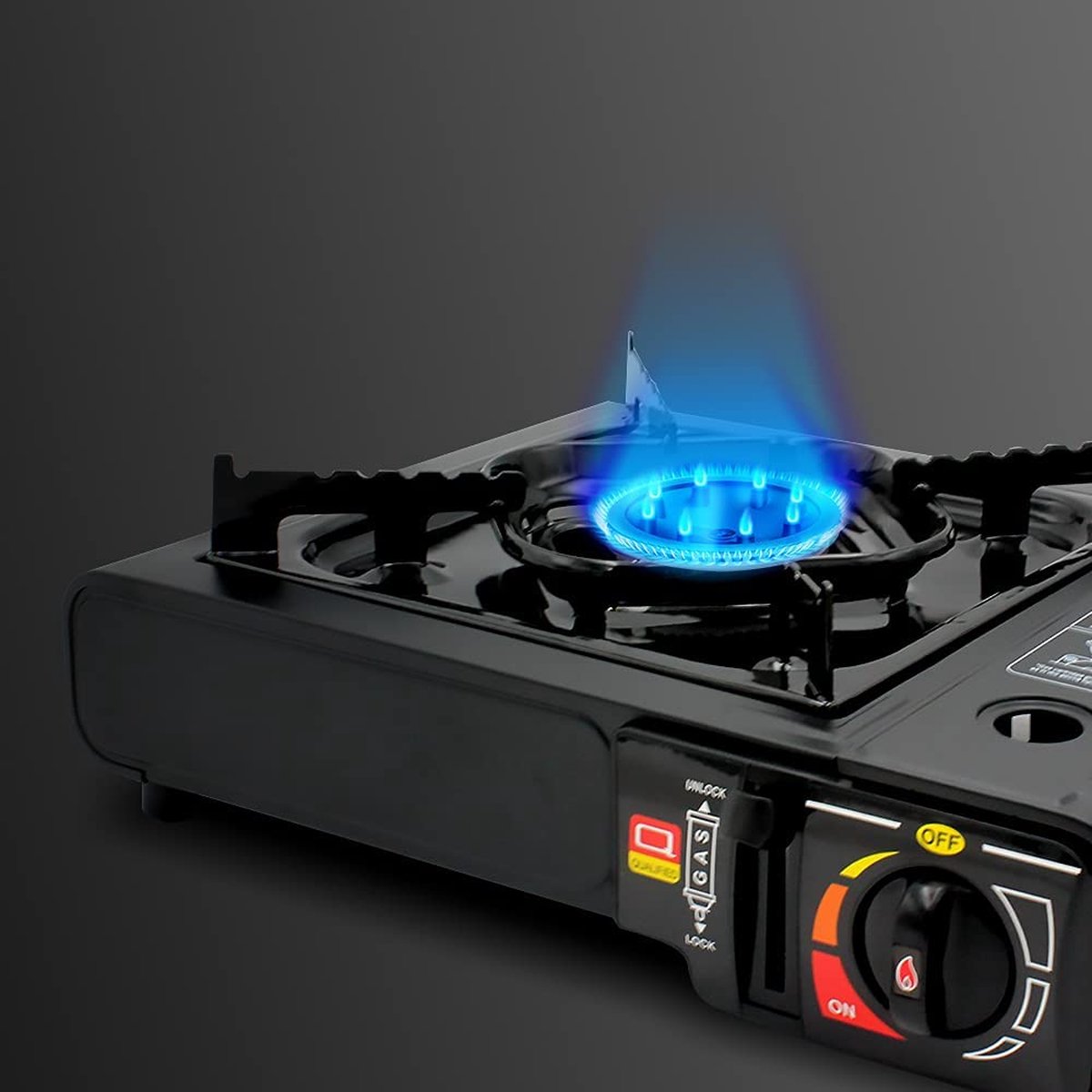 Borvat® |Draagbare Gasfornuis - Camping Kookstel - Inclusief 4 Gasflessen - Gas Stove - Gasfornuis - Kooktoestel - Outdoor - Op Reis + Gratis Smartphone Auto Magneethouder.