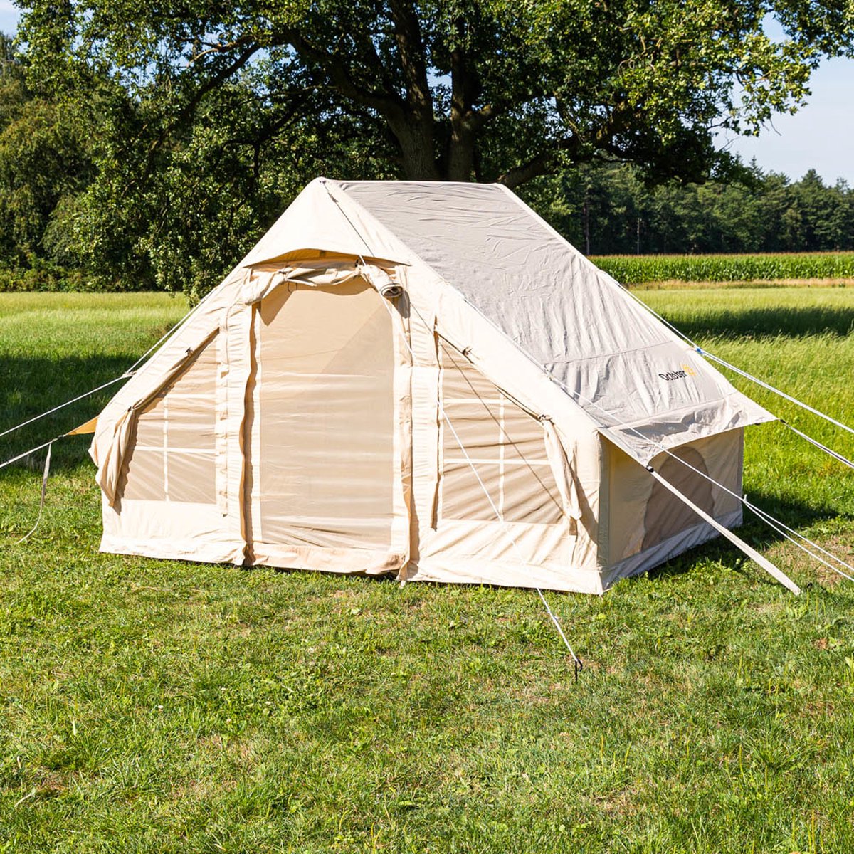  Opblaasbare Vier Persoons Tent Beige 300x200x210 Cm