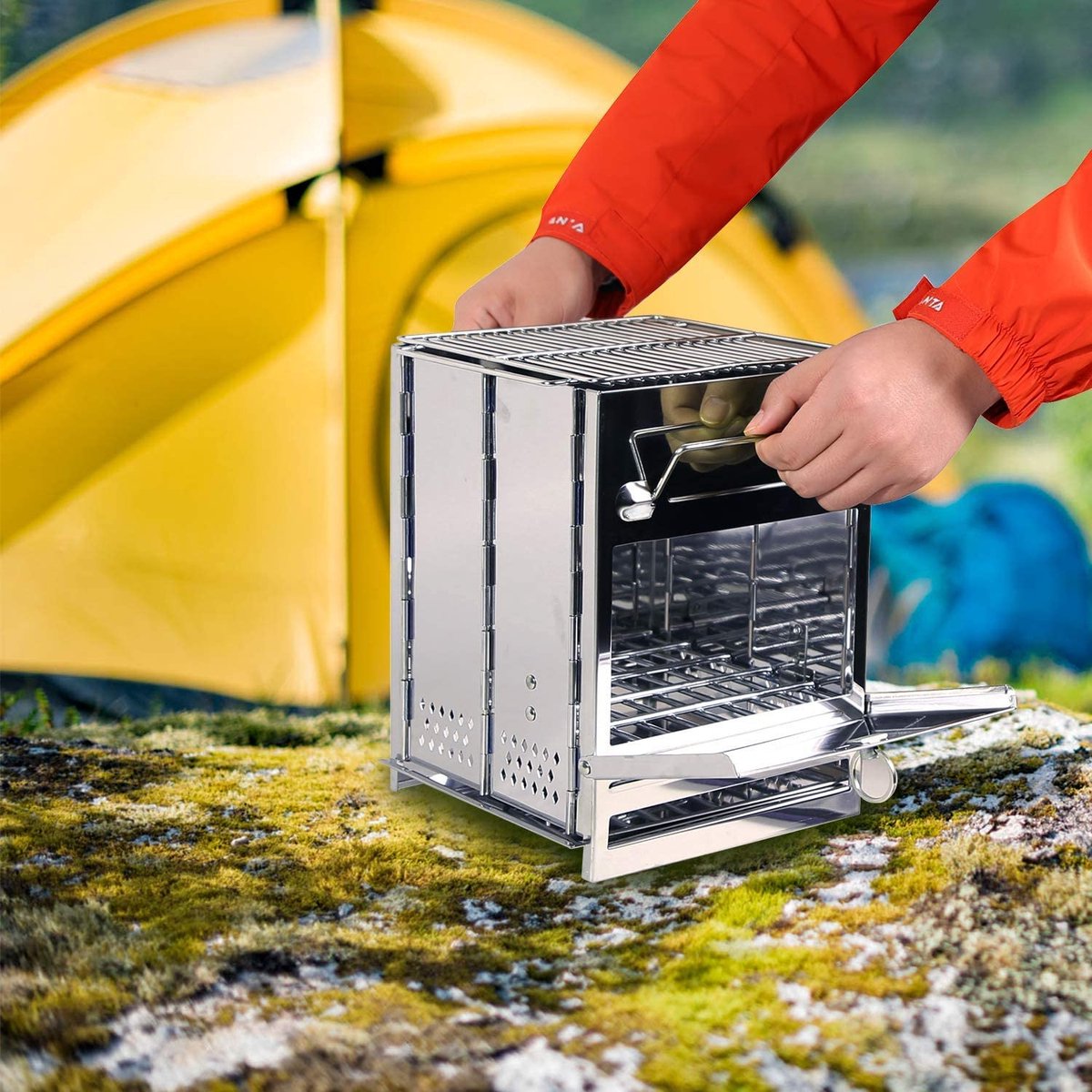  House Of Husk Draagbaar Houtkachel Voor Kamperen - Klein Camping Oven - Kampeer Kachel - Camping Kooktoestel - Camping Accessoires