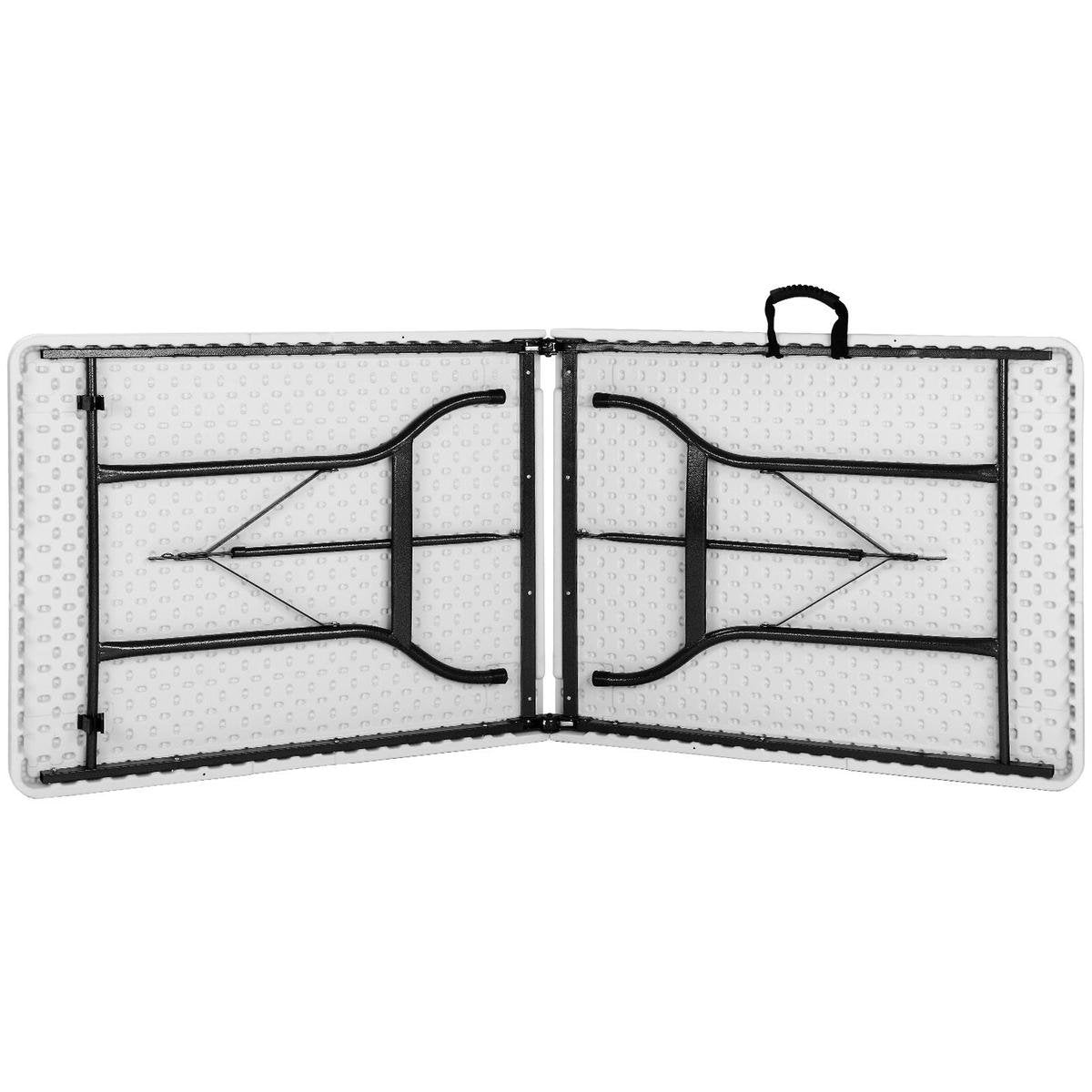  Casaria Tuintafel Opvouwbaar – Met Draaggreep 220x70 Cm – Wit