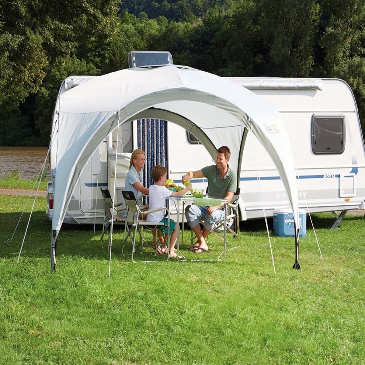  Coleman Event Shelter XL Partytent - 4.50 X 4.50 Meter - Groen/grijs