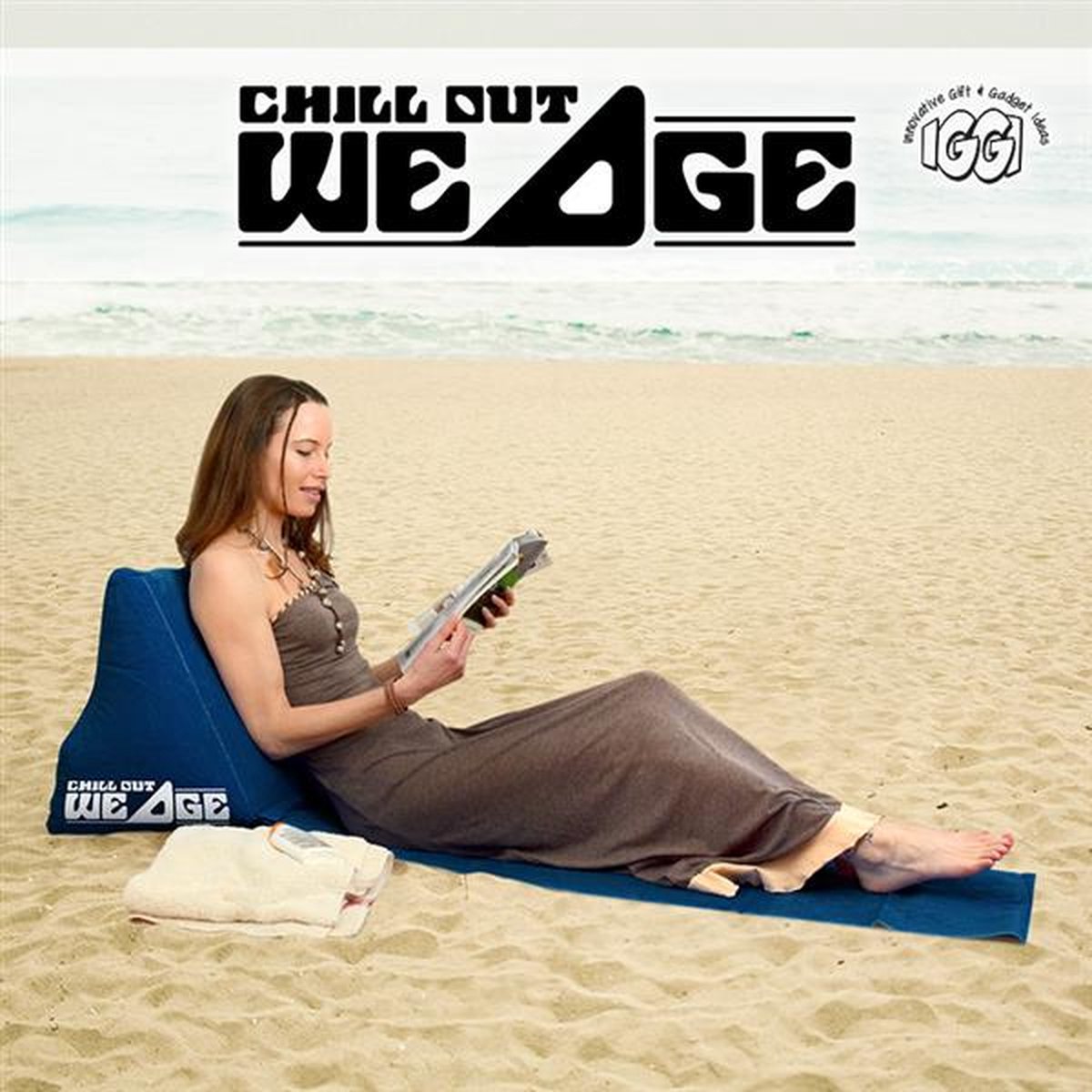  CKB LTD - Chill Out - Luchtbed - Campingstoel - Wedge Opblaasbare Ligstoel - Blauw Strandstoel 1 Persoons Volwassen Luchtbedden Kampeerstoel Vouwstoel Stoel Slaapmatje Slaapmatten Opvouwbaar Volwassenen Tuinstoel Opblaasstoel Kampeerstoelen Lucht