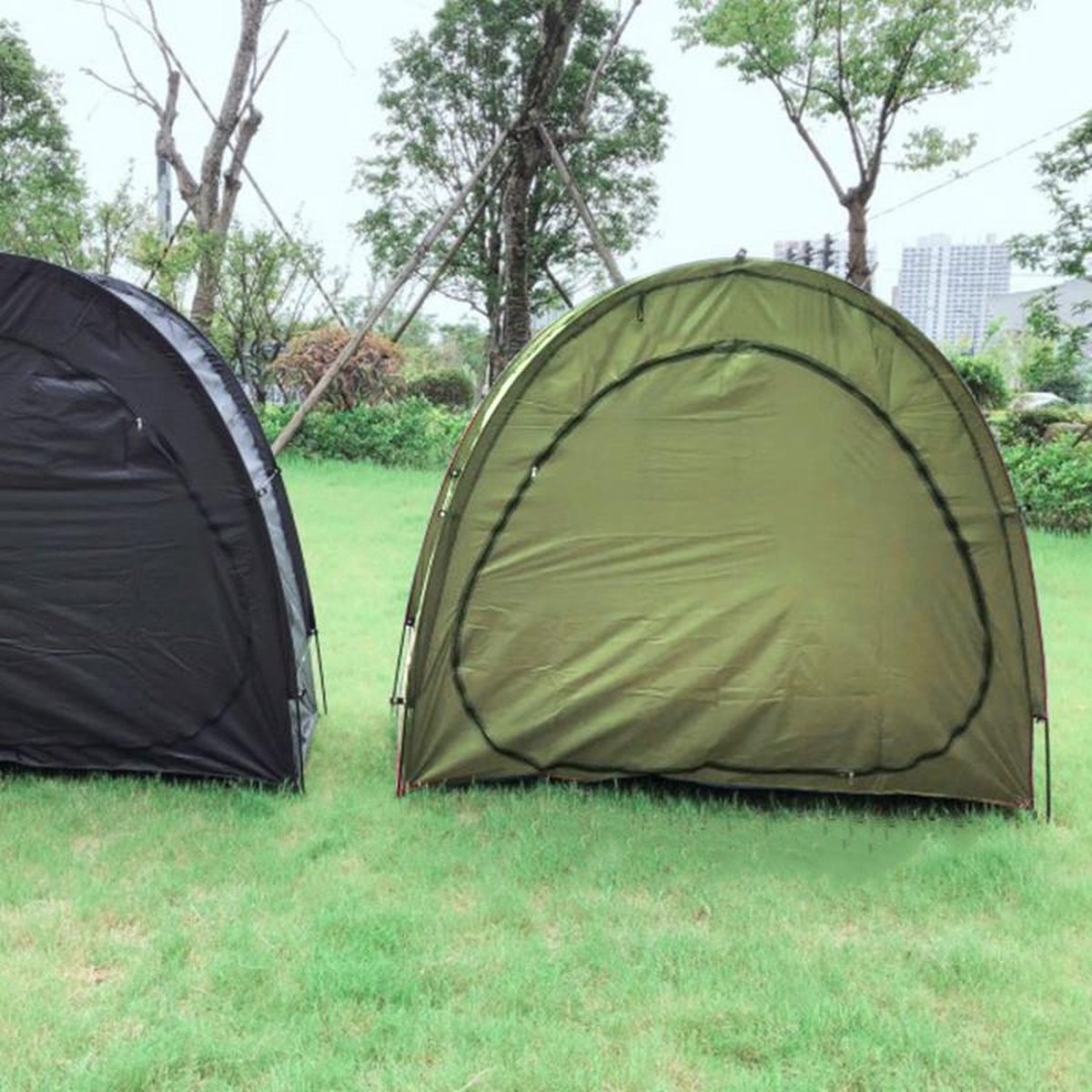 Merkloos Fietstent,Beschermhoes Fietsenschuur, Tent Voor Camping In De Open Lucht-groen 200*80*165CM