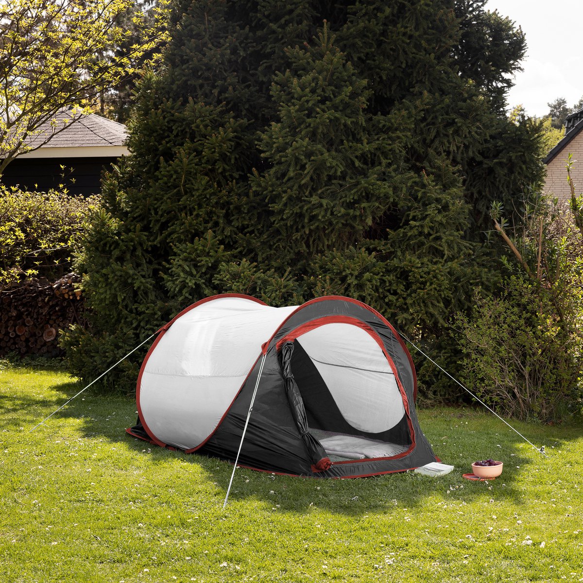  JEMIDI Tweepersoons Pop-up Tent - Opgooitent, Werptent Voor 2 Personen - Ideaal Als Festivaltent Of Kampeertent - Verschillende Kleuren