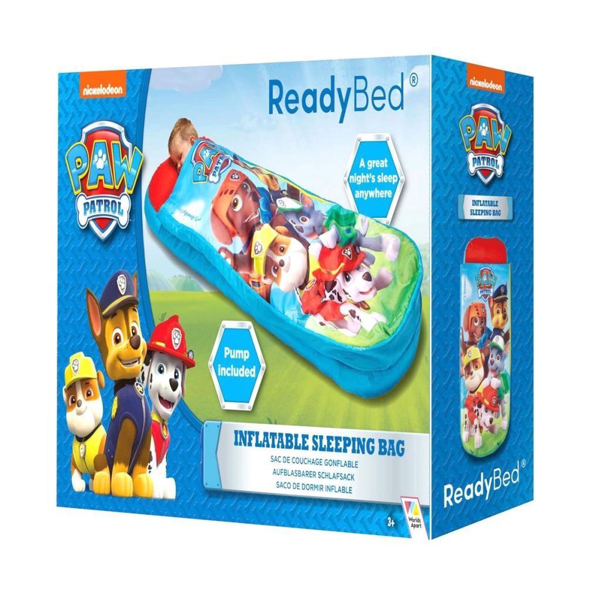  Paw Patrol ReadyBed Luchtbed + Slaapzak + Kussen - Blauw - 150x62x20