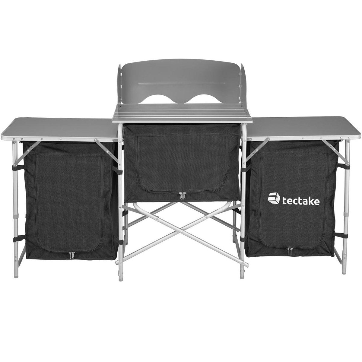  Tectake - Campingkeuken Afm. 172 X 52 X 104cm Zwart - 403344